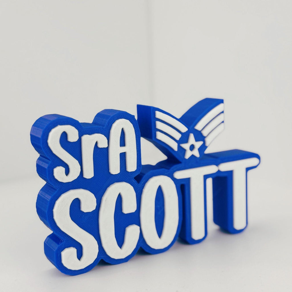 Personalized Air Force Senior Airman Desk Name Plate