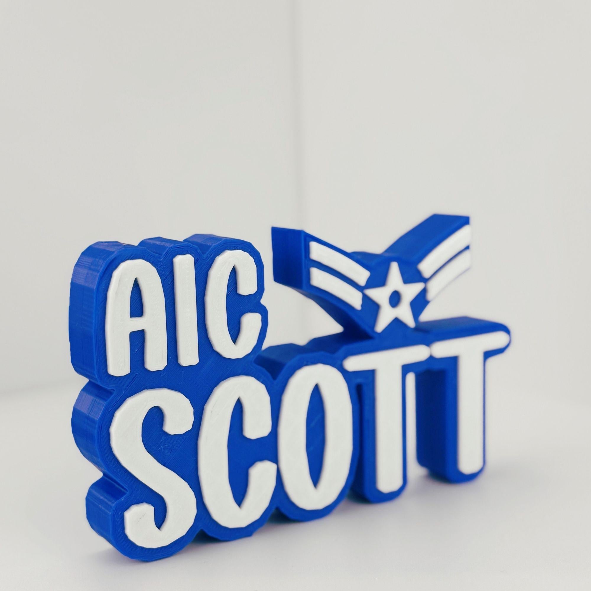Personalized Air Force Airman First Class Desk Name Plate