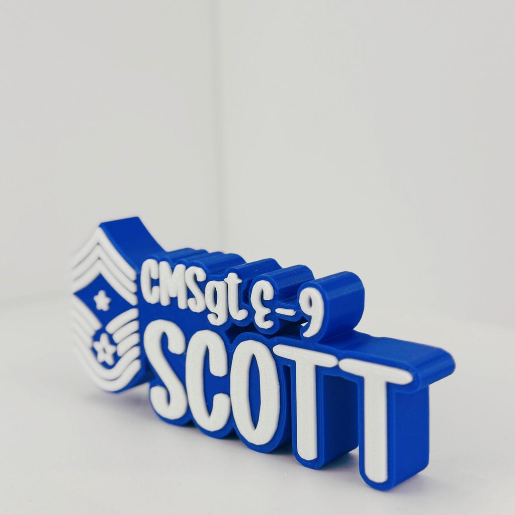 Personalized Air Force Command Chief Master Sergeant Desk Name Plate