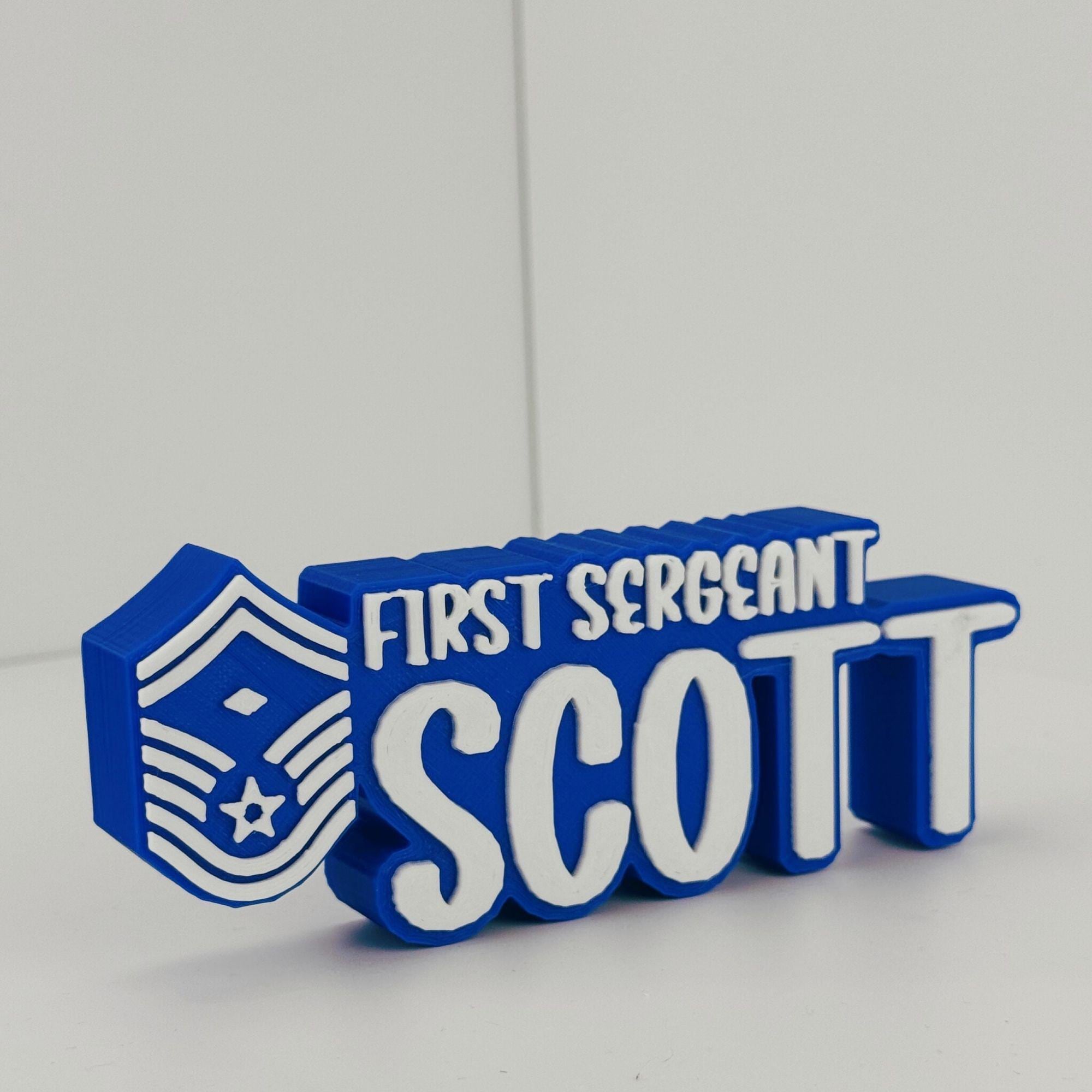 Personalized Air Force First Sergeant Desk Name Plate