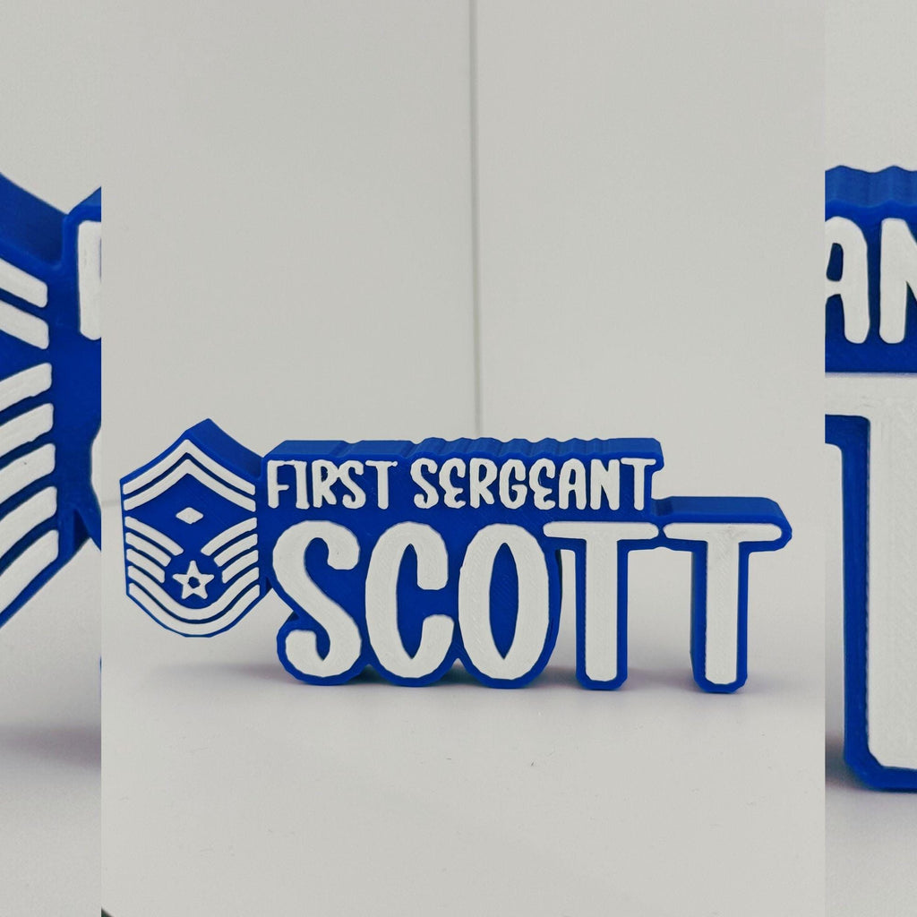 Personalized Air Force First Sergeant Desk Name Plate