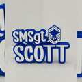 Personalized Air Force Senior Master Sergeant Desk Name Plate