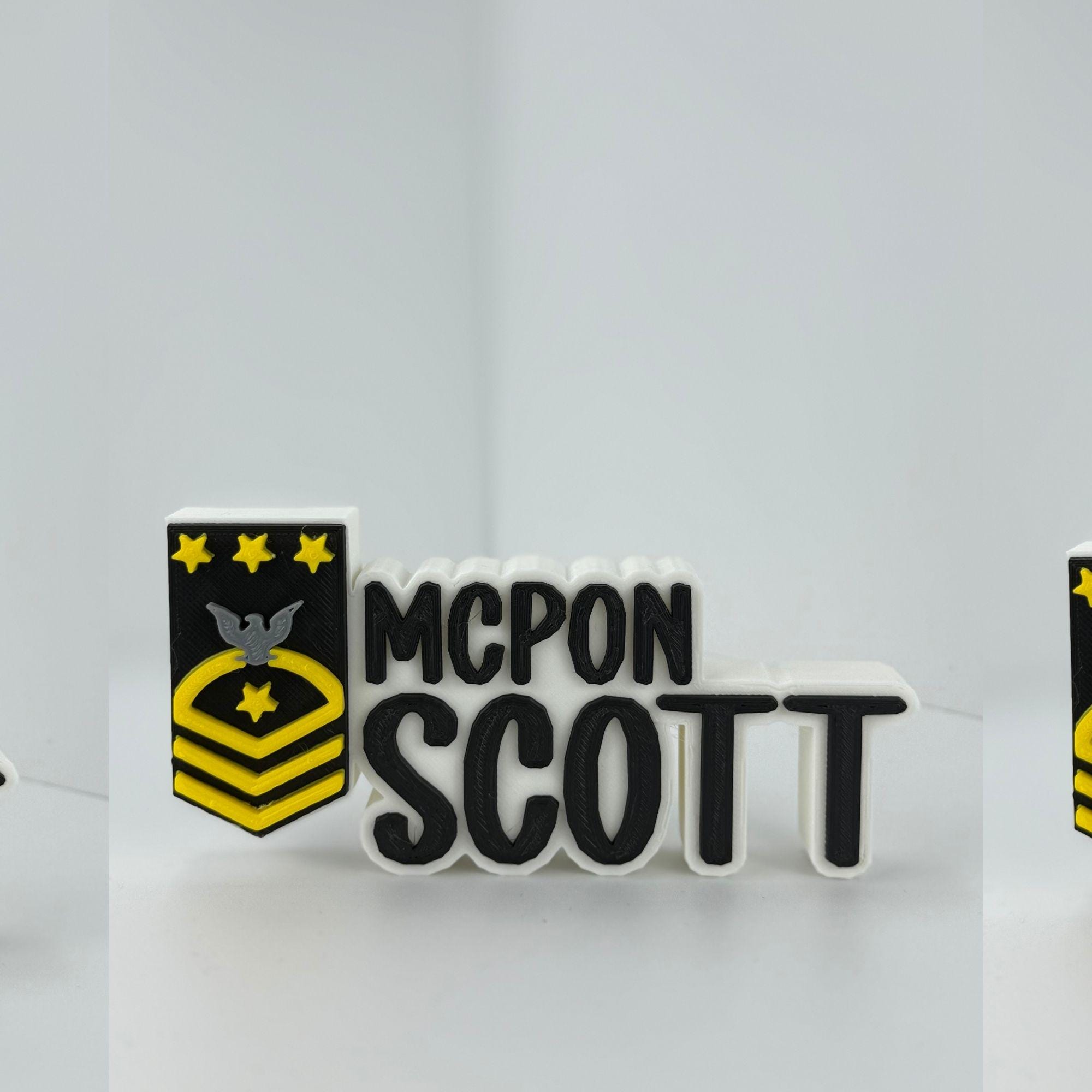 Personalized Navy Master Chief Petty Officer of the Navy Desk Name Plate