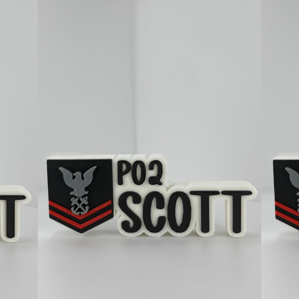 Personalized Navy Petty Officer Second Class Desk Name Plate