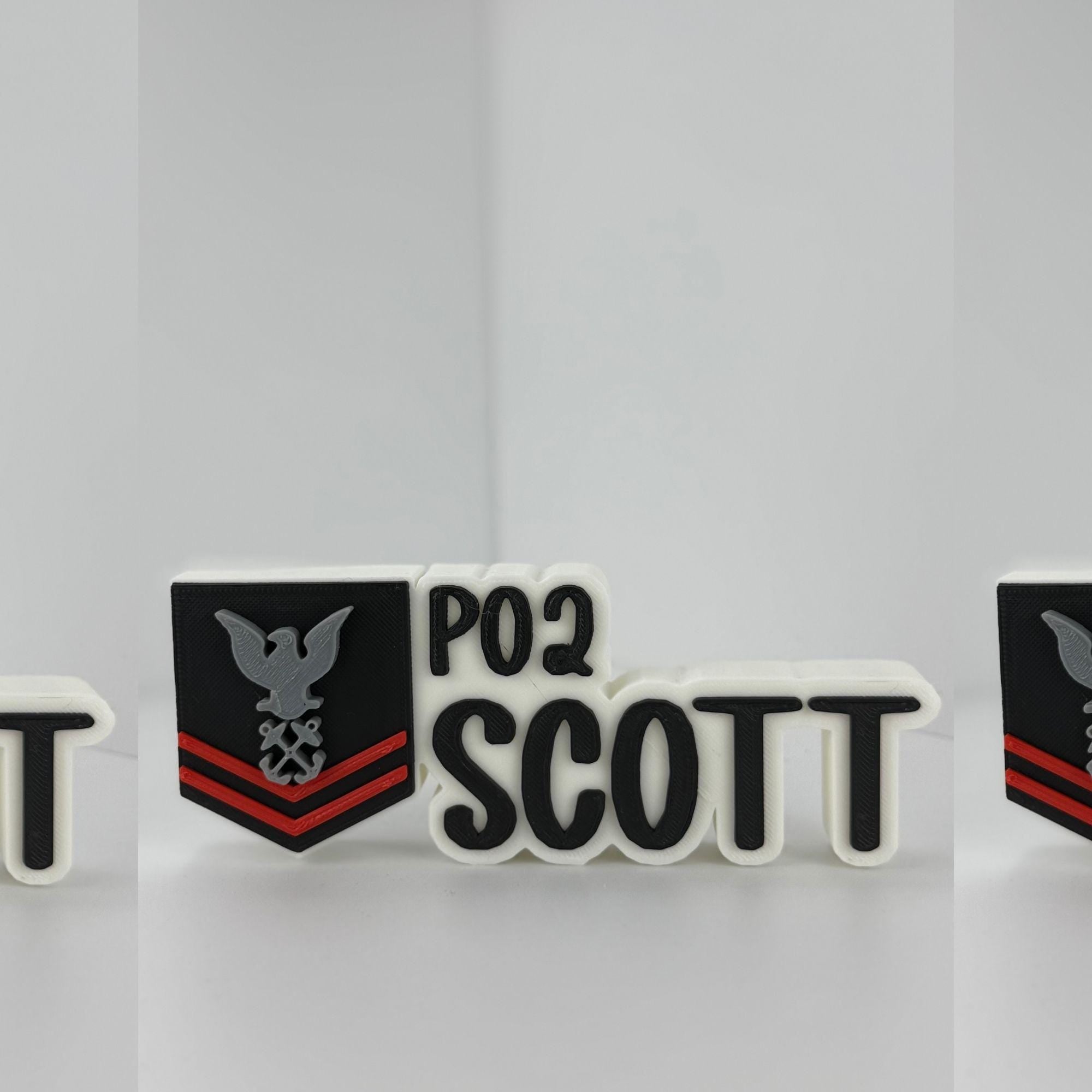 Personalized Navy Petty Officer Second Class Desk Name Plate