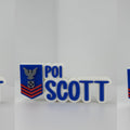 Personalized Coast Guard Petty Officer First Class Desk Name Plate
