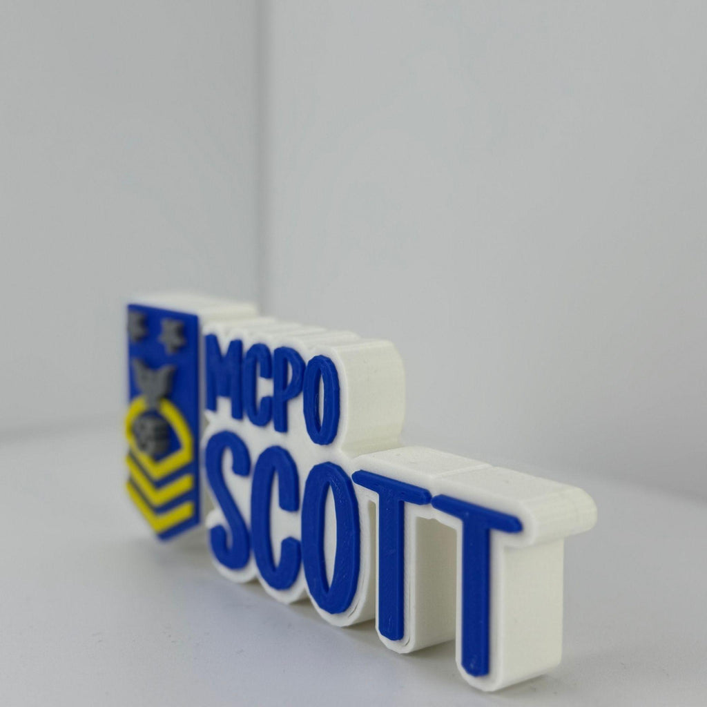 Personalized Coast Guard Master Chief Petty Officer Desk Name Plate