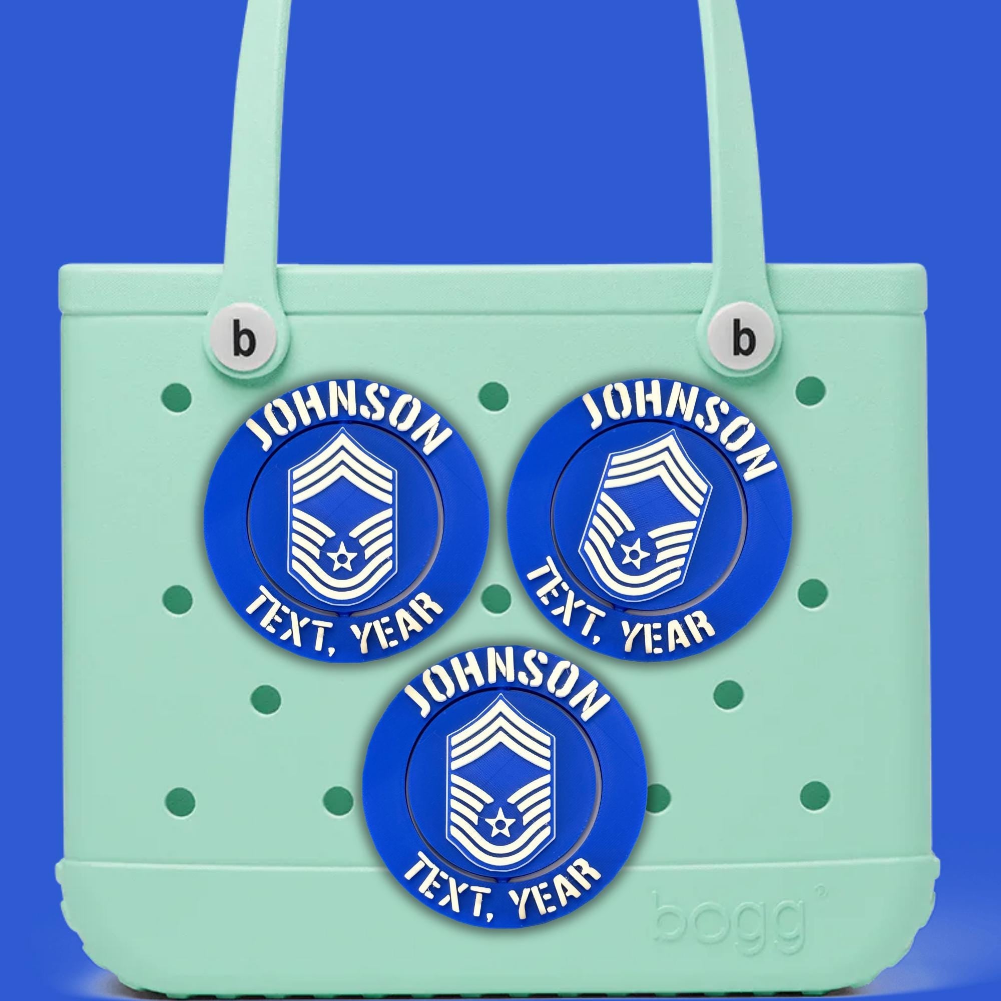 Personalized Air Force Chief Master Sergeant Bogg Bag Tag