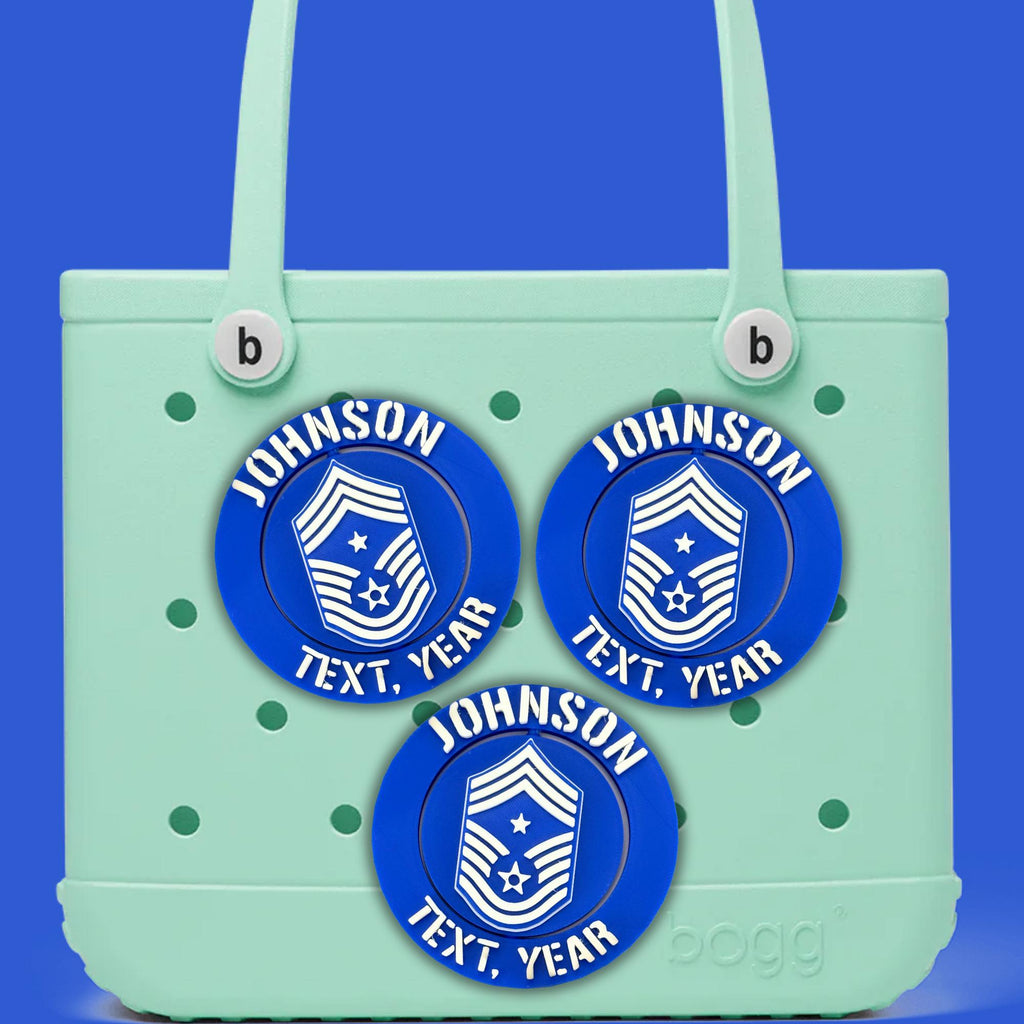 Personalized Air Force Command Chief Master Sergeant Bogg Bag Tag