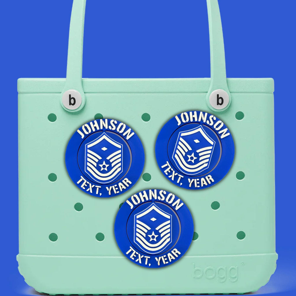 Personalized Air Force First Sergeant Bogg Bag Tag