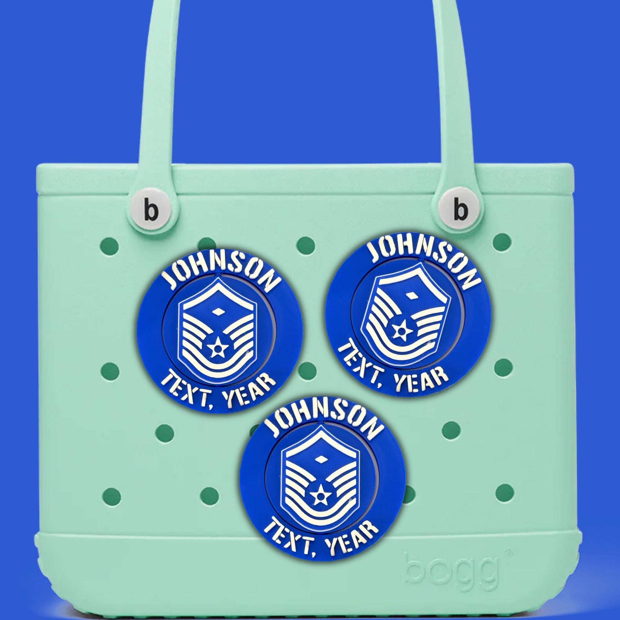 Personalized Air Force First Sergeant Bogg Bag Tag