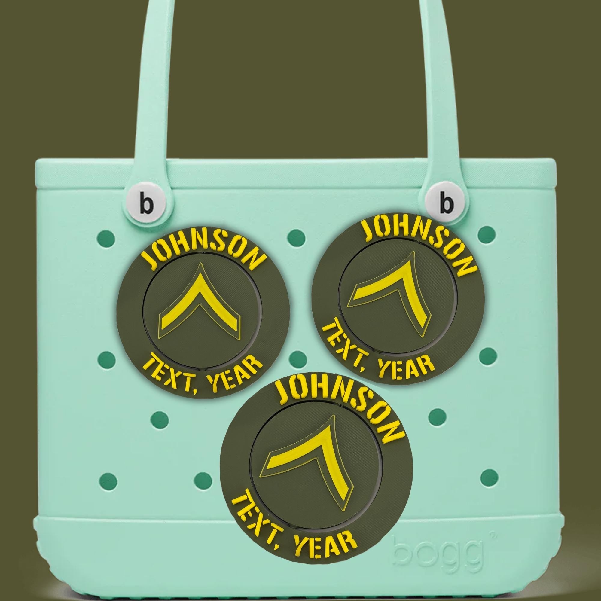 Personalized Army Private Bogg Bag Tag