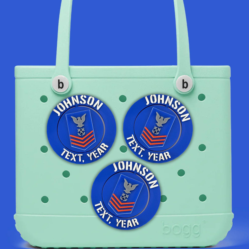Personalized Coast Guard Petty Officer First Class Bogg Bag Tag