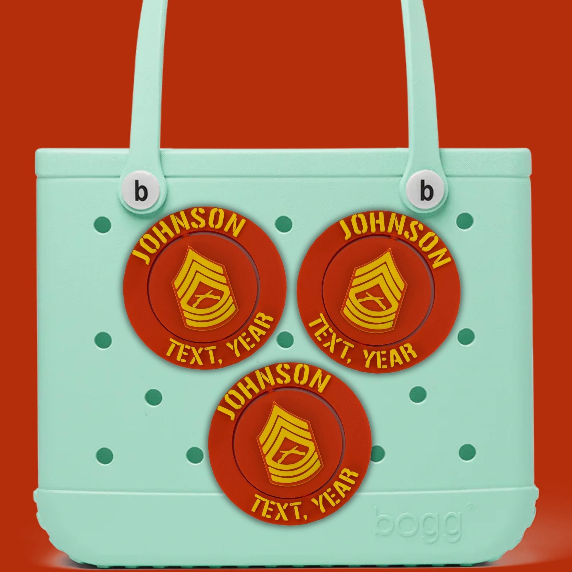 Personalized Marines Master Sergeant Bogg Bag Tag
