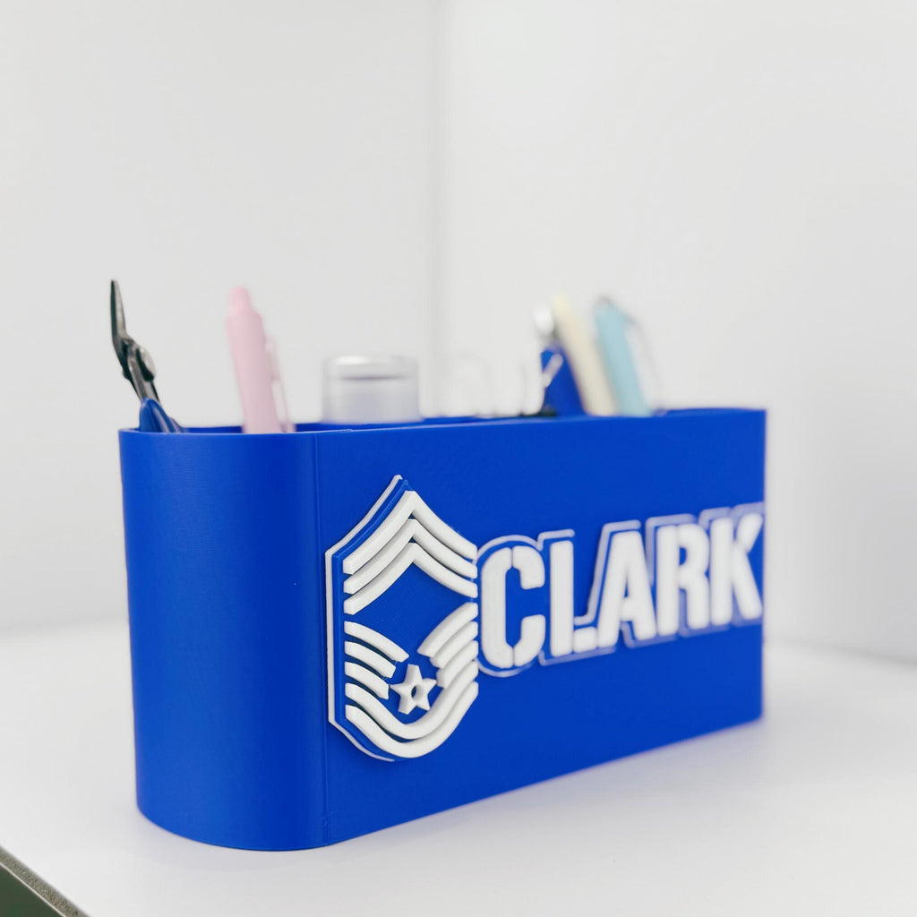 Personalized Air Force Chief Master Sergeant Desk Organizer