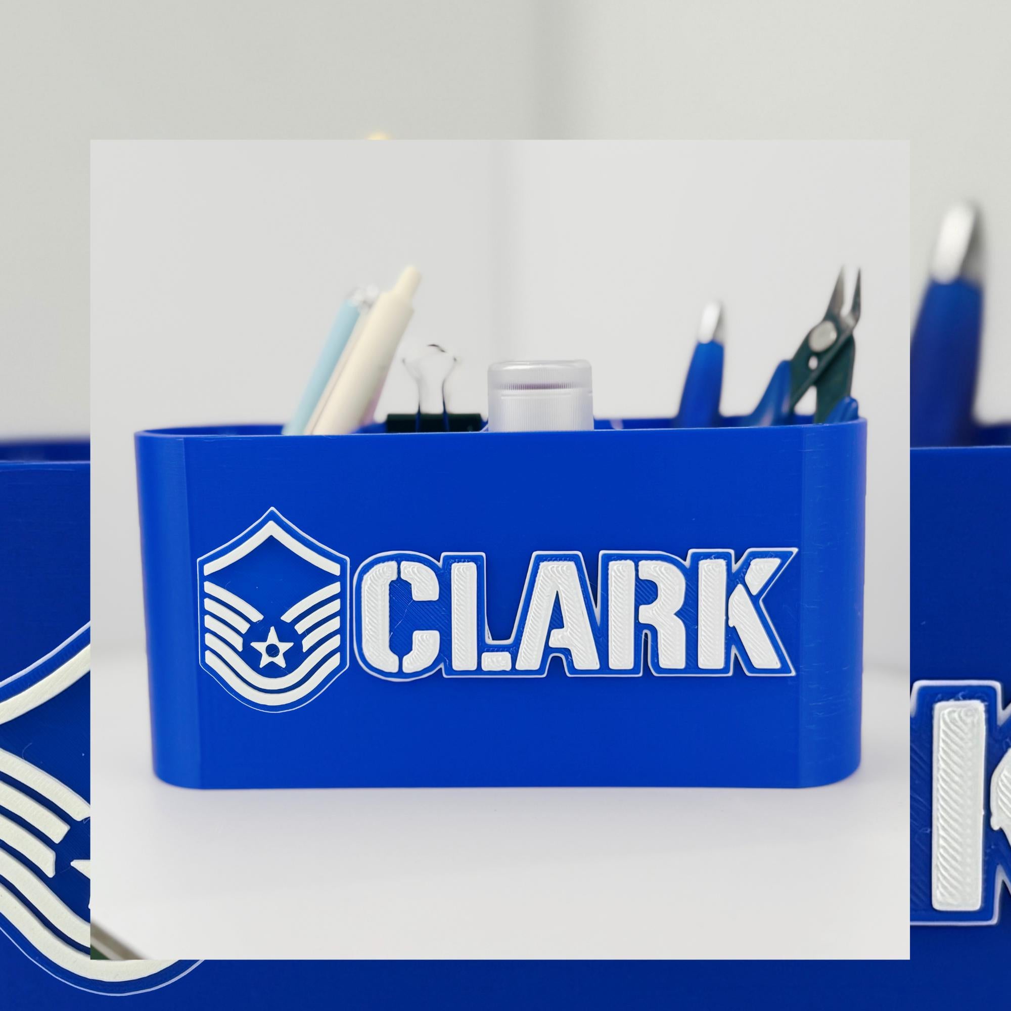 Personalized Air Force Master Sergeant Desk Organizer