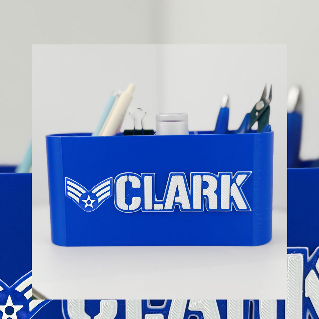 Personalized Air Force Senior Airman Desk Organizer