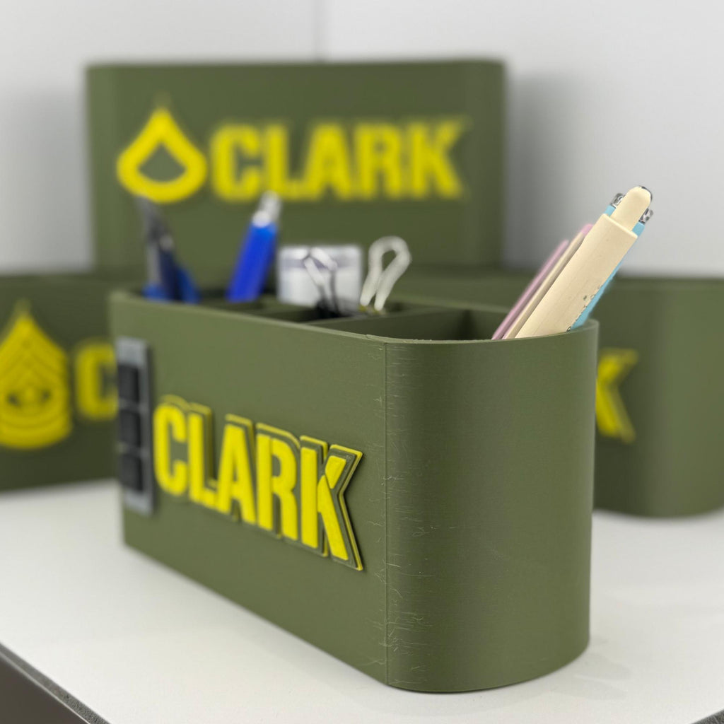 Personalized Army Chief Warrant Officer 3 Desk Organizer
