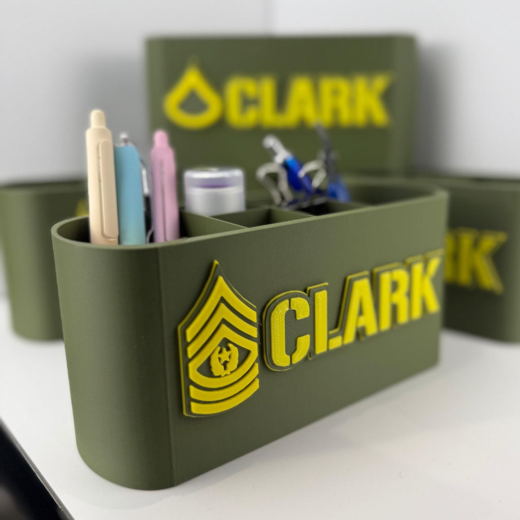 Personalized Army Command Sergeant Major Desk Organizer
