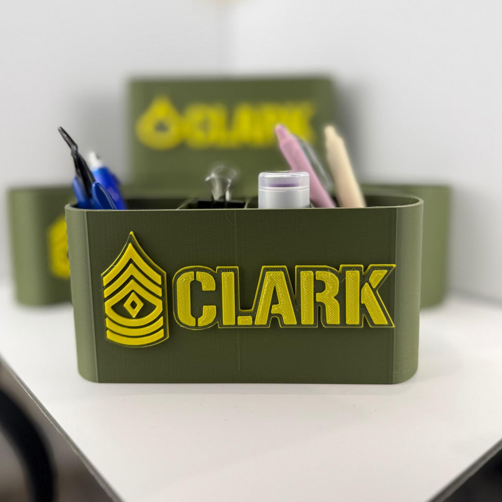 Personalized Army First Sergeant Desk Organizer