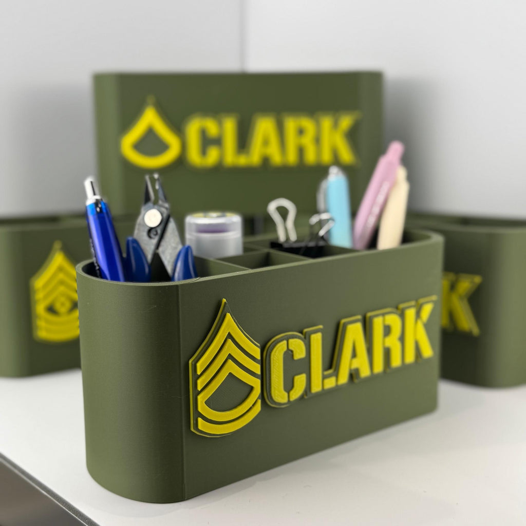 Personalized Army Sergeant First Class Desk Organizer