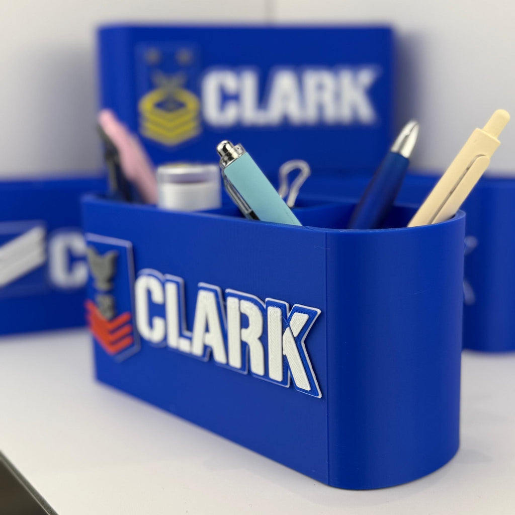 Personalized Coast Guard Petty Officer First Class Desk Organizer