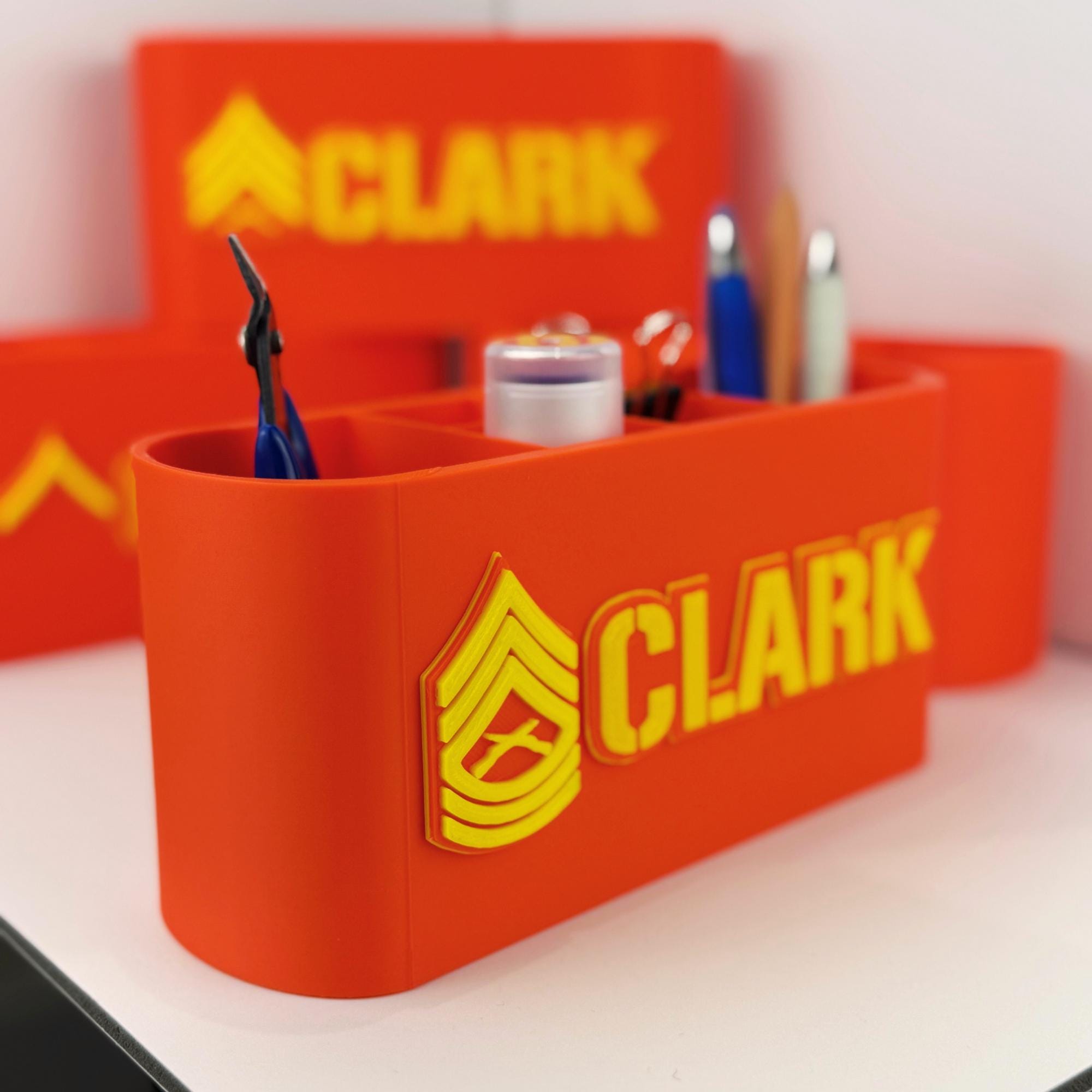 Personalized Marines Master Sergeant Desk Organizer