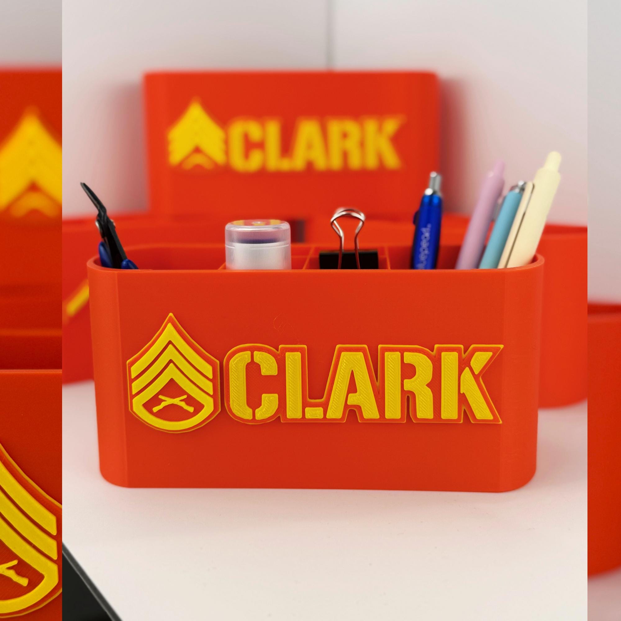Personalized Marines Staff Sergeant Desk Organizer