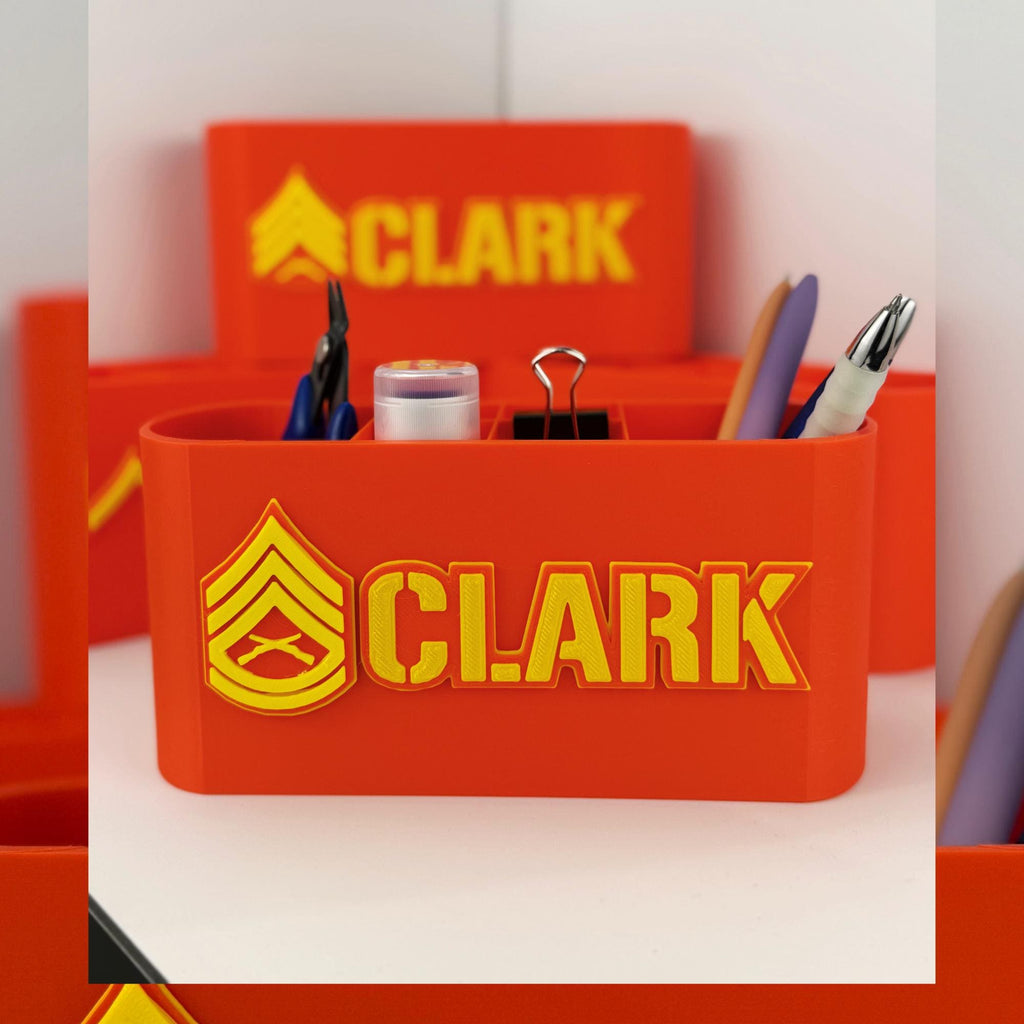 Personalized Marines Gunnery Sergeant Desk Organizer