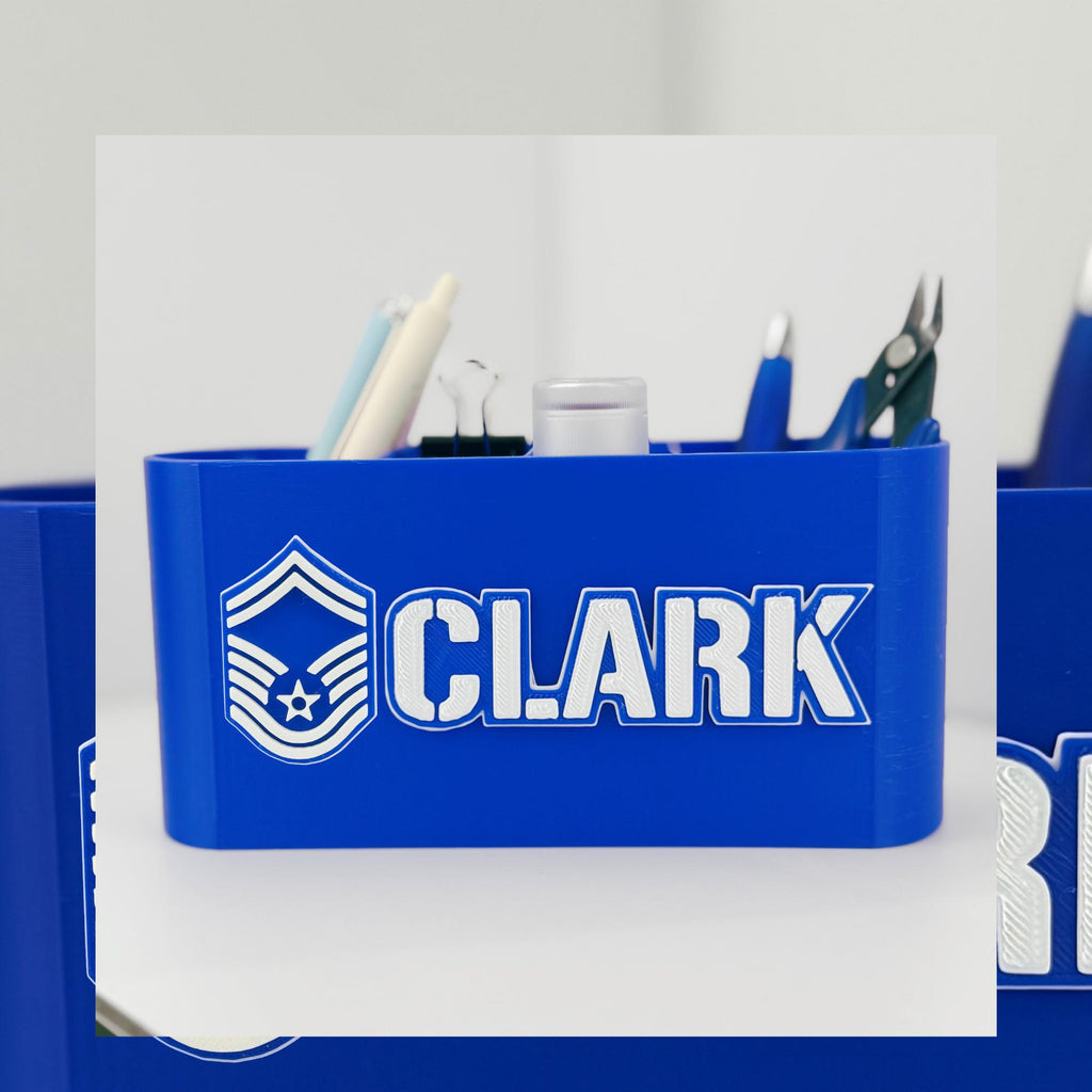 Personalized Air Force Senior Master Sergeant Desk Organizer