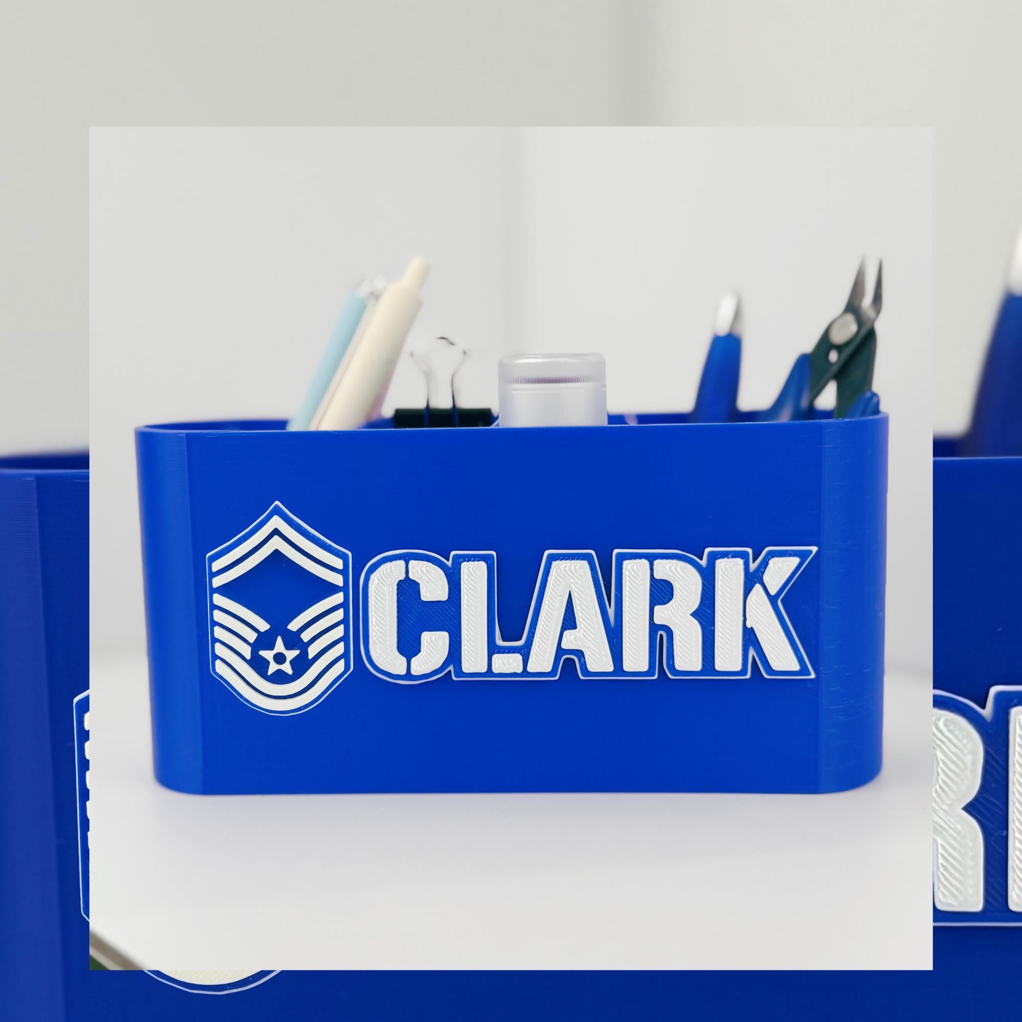 Personalized Air Force Senior Master Sergeant Desk Organizer