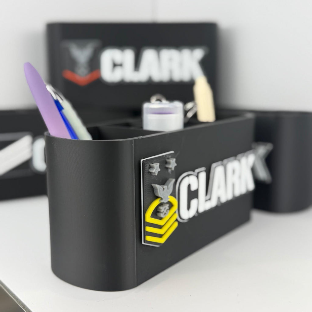 Personalized Navy Master Chief Petty Officer Desk Organizer