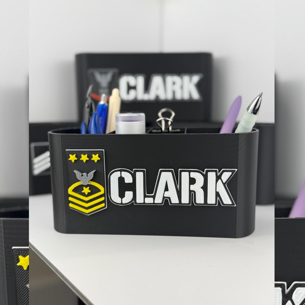 Personalized Navy Master Chief Petty Officer of the Navy Desk Organizer