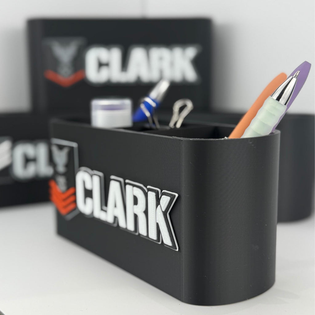 Personalized Navy Petty Officer First Class Desk Organizer