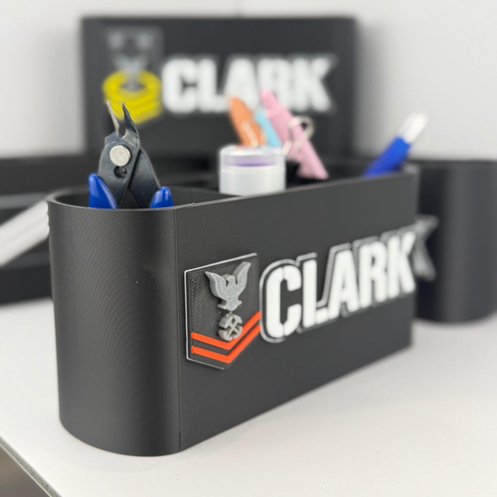 Personalized Navy Petty Officer Second Class Desk Organizer