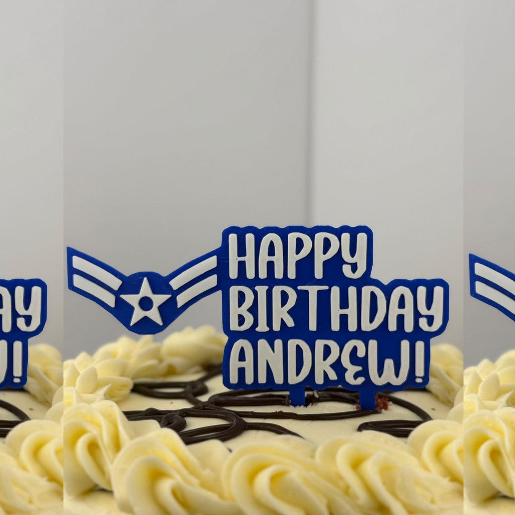 Personalized Air Force Airman First Class Cake Topper