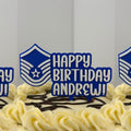 Personalized Air Force Master Sergeant Cake Topper