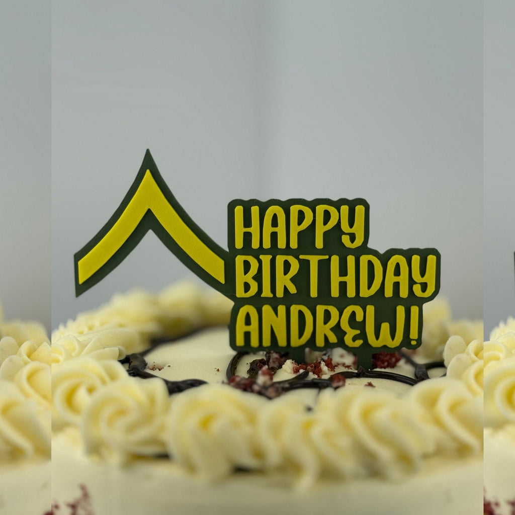 Personalized Army Private Cake Topper