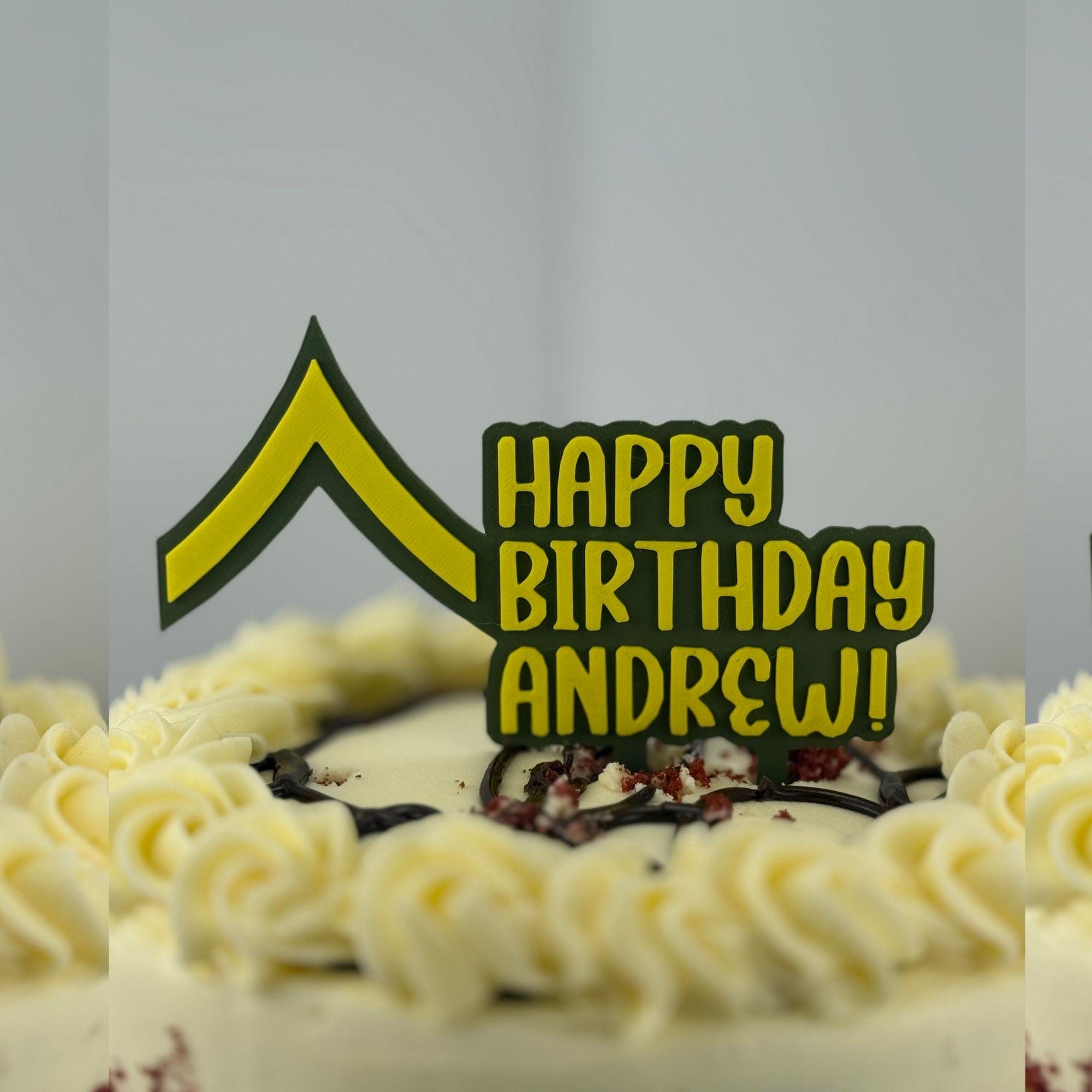 Personalized Army Private Cake Topper