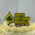 Personalized Army Private First Class Cake Topper