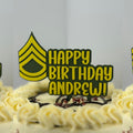 Personalized Army Sergeant First Class Cake Topper