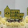 Personalized Army Sergeant Major Cake Topper