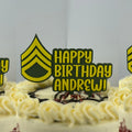 Personalized Army Staff Sergeant Cake Topper