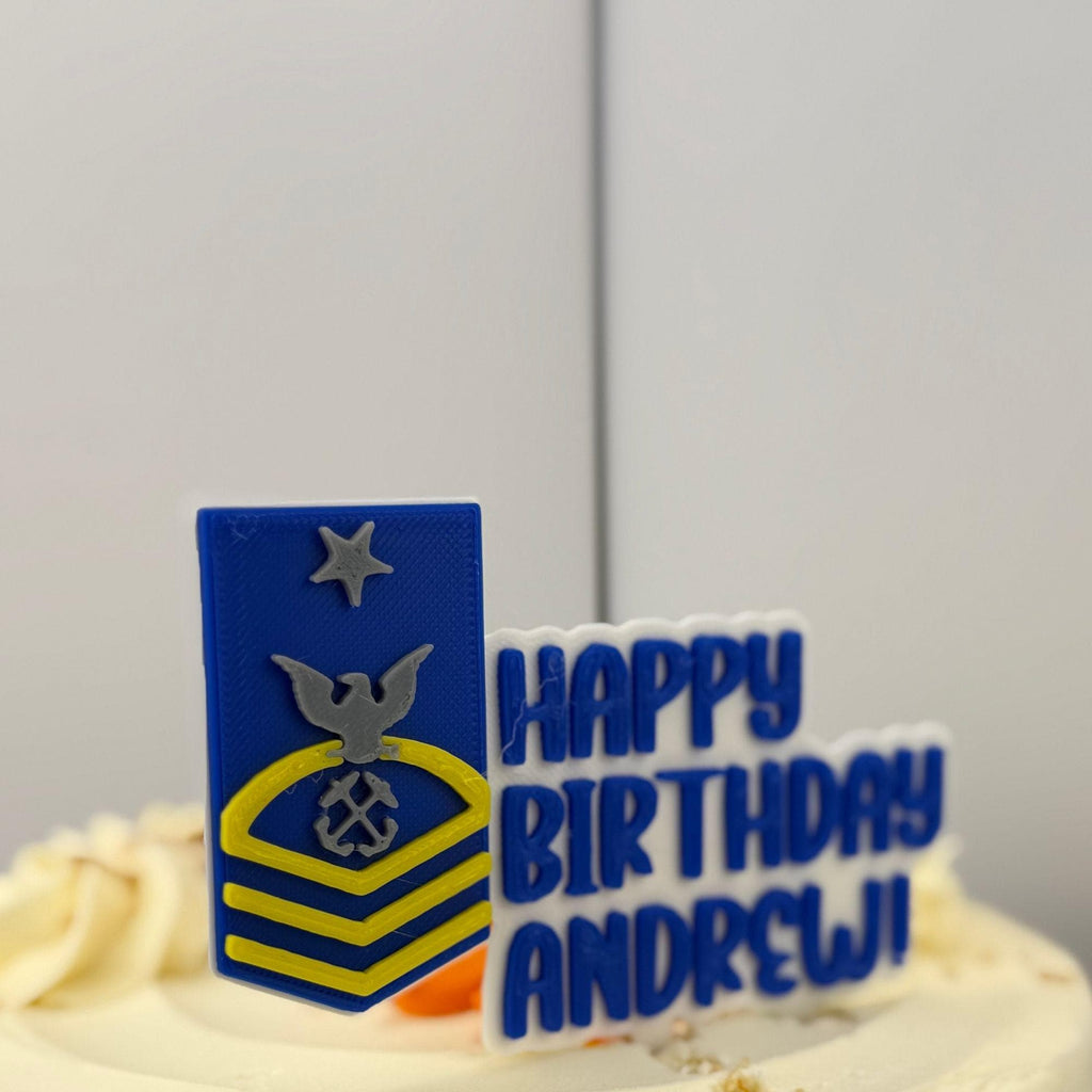 Personalized Coast Guard Senior Chief Petty Officer Cake Topper