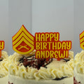 Personalized Marines Staff Sergeant Cake Topper