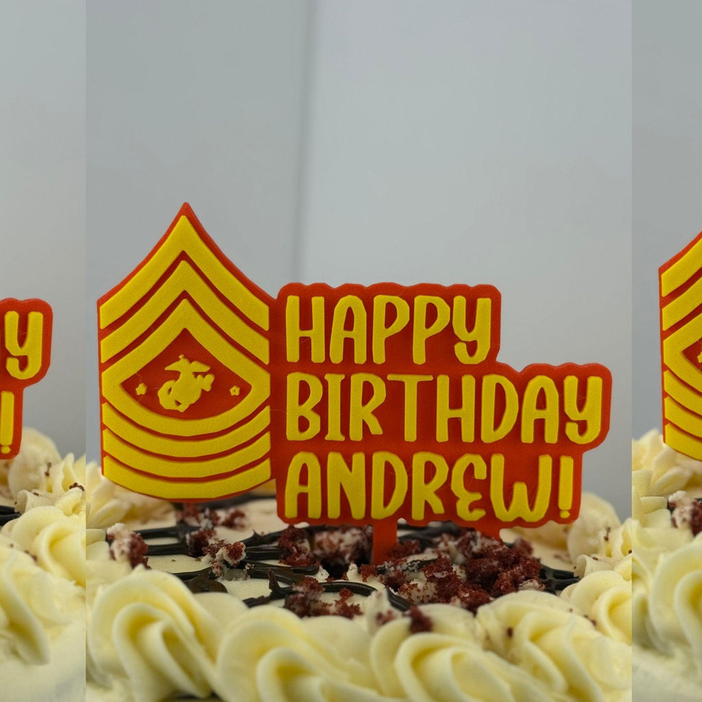 Personalized Marines Sergeant Major of the Marine Corps Cake Topper