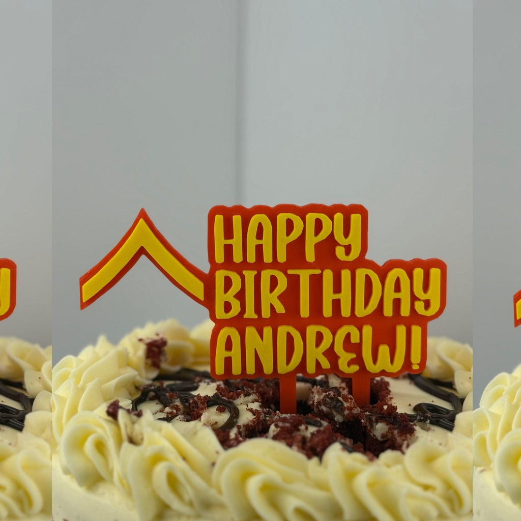 Personalized Marines Private First Class Cake Topper