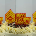Personalized Marines Gunnery Sergeant Cake Topper