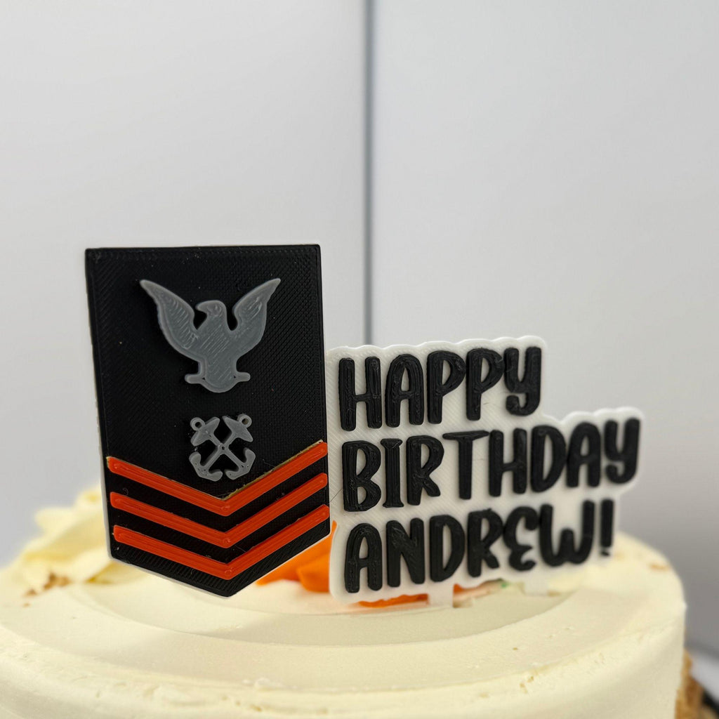 Navy Petty Officer First Class Cake Topper