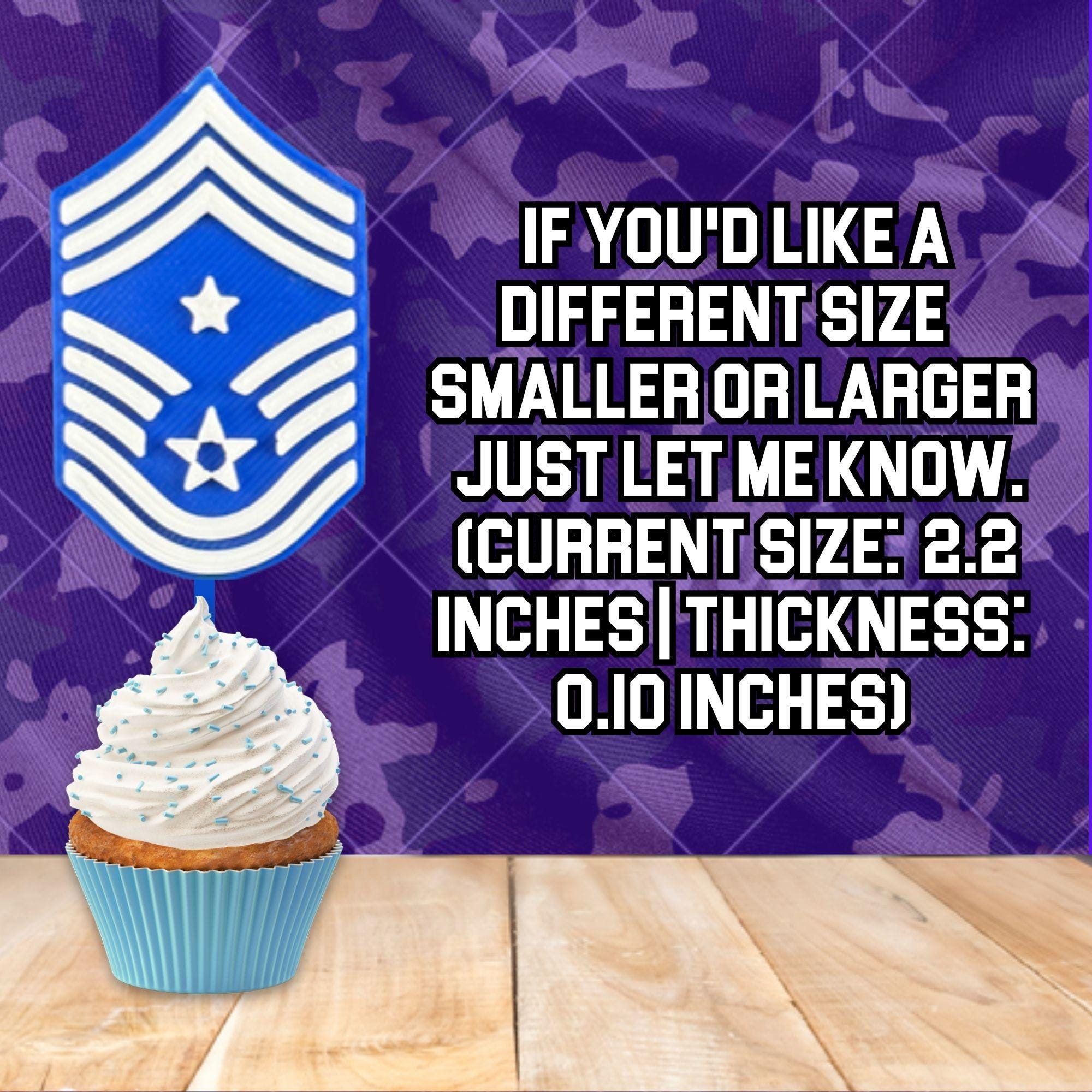 Air Force Command Chief Master Sergeant Cupcake Topper